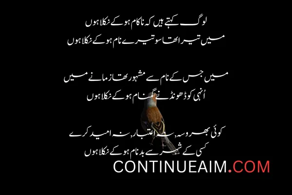 Badnaam Sad Shayari in Urdu