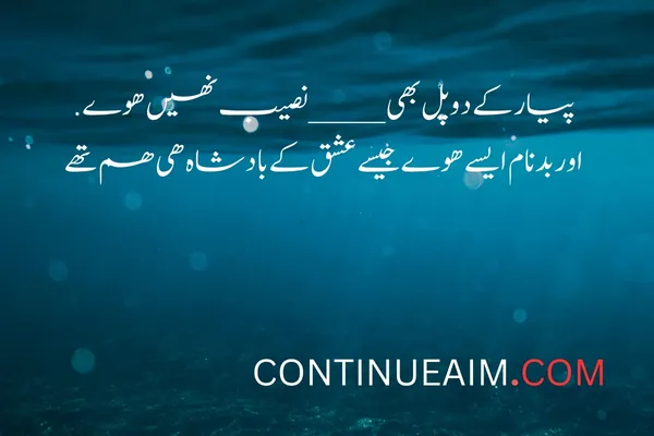 Badnaam Sad Shayari in Urdu