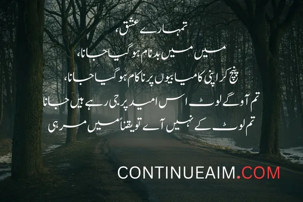 Badnaam Sad Shayari in Urdu
